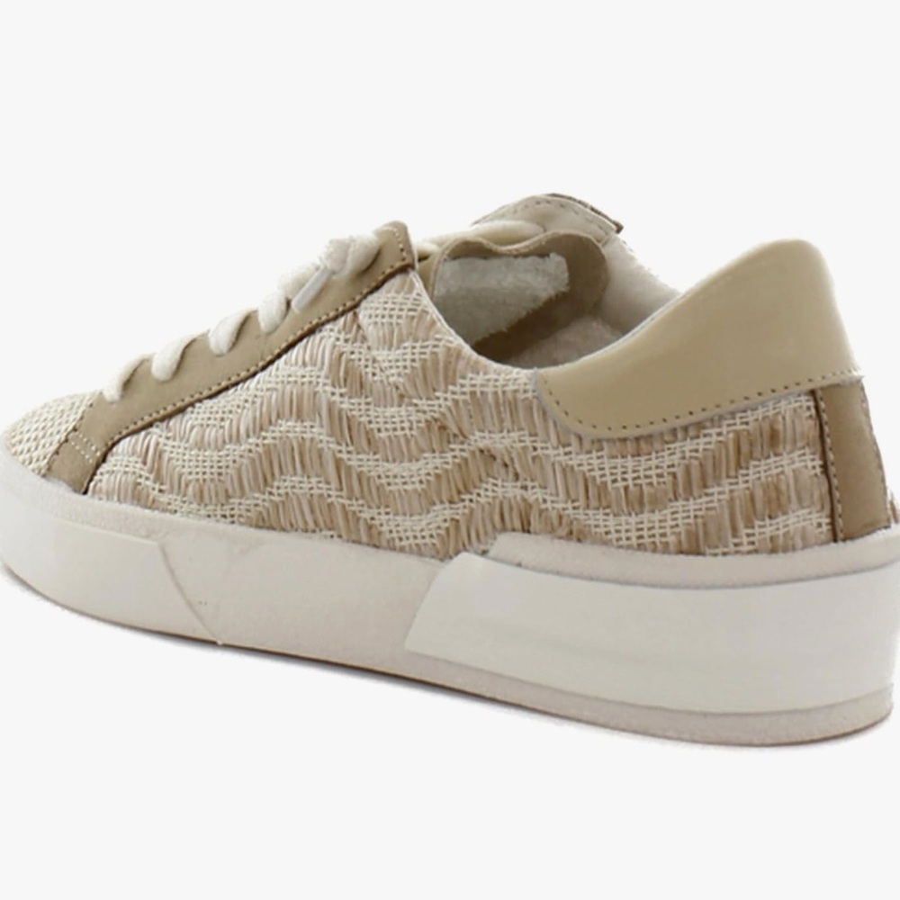 New Women's Dolce Vita Zina Sneakers size 8 Wheat Raffia - Picture 3 of 8